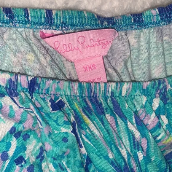 Lilly Pulitzer Lana Romper XXS Tortuga Time EUC Off Shoulder - Picture 8 of 14